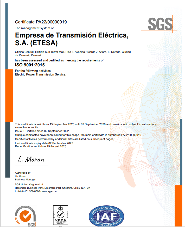 Recertificacion ETESA